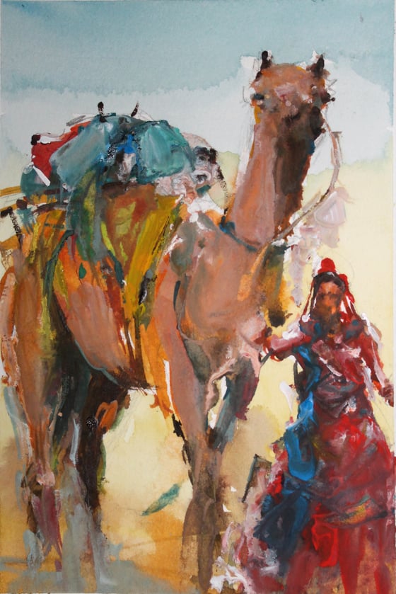 Image of Tuareg in the Desert