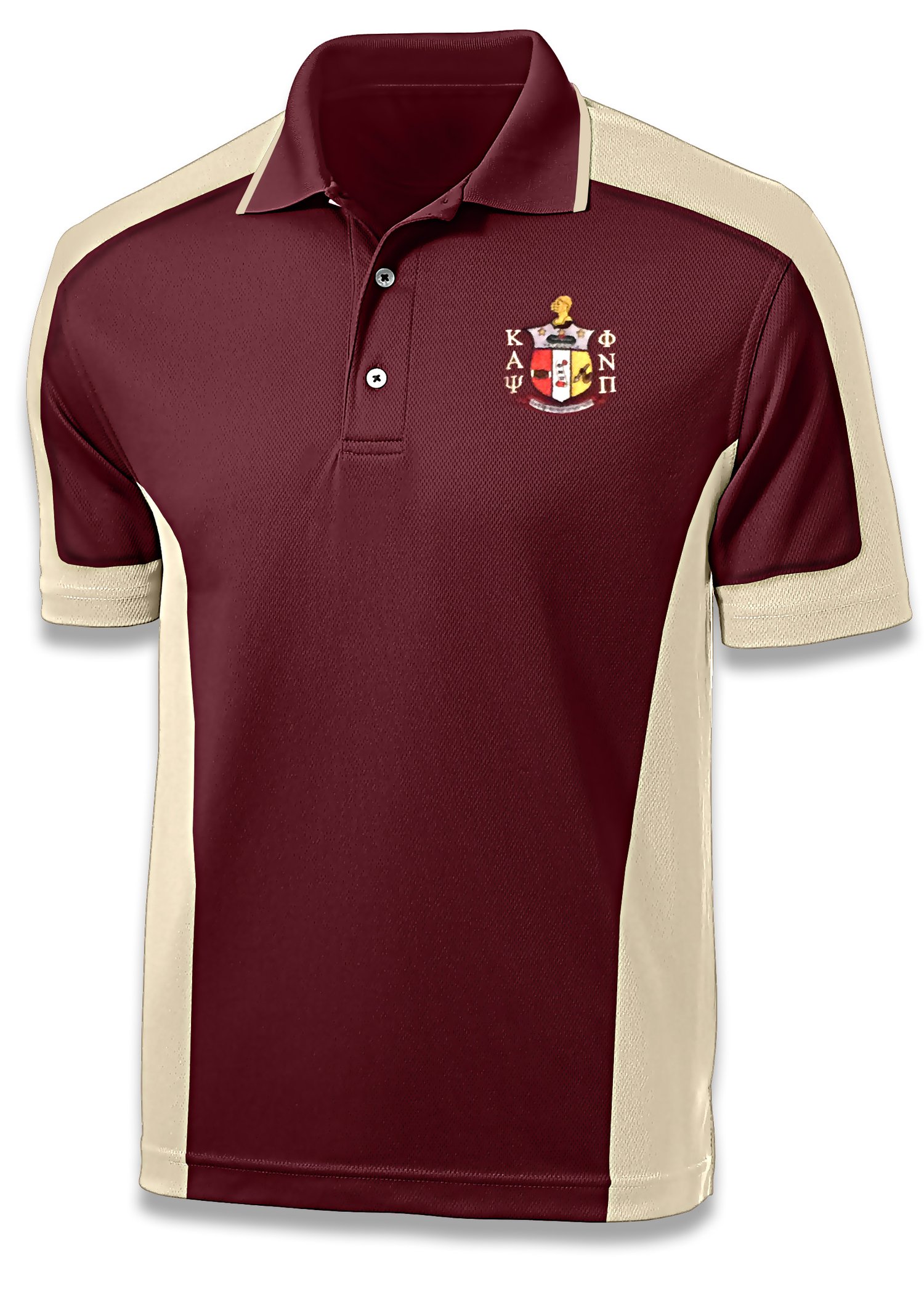 Image of Coat of Arms Sport Polo - Crimson/Cream Two-Tone