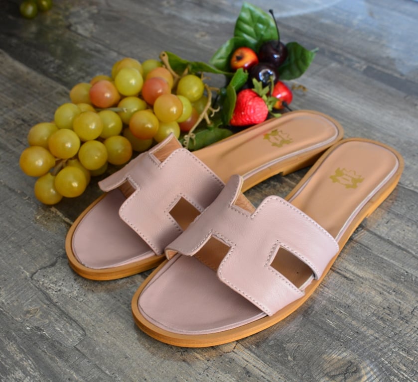 h leather sandals