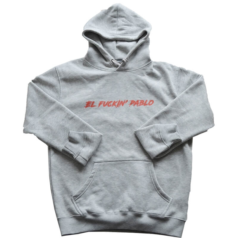 Image of El FUCKIN´PABLO HOODIE GRÅ