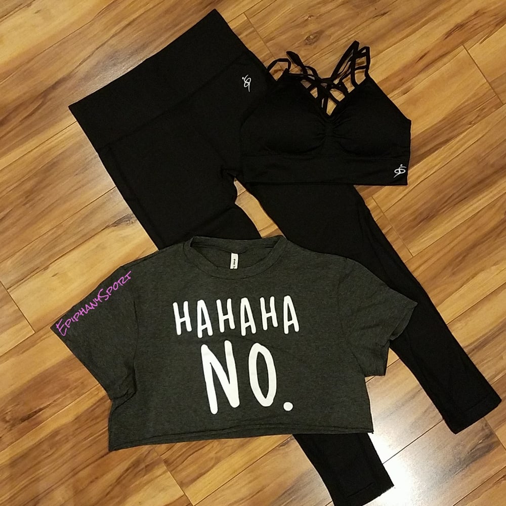 Image of "Ha Ha Ha, NO" Crop Top