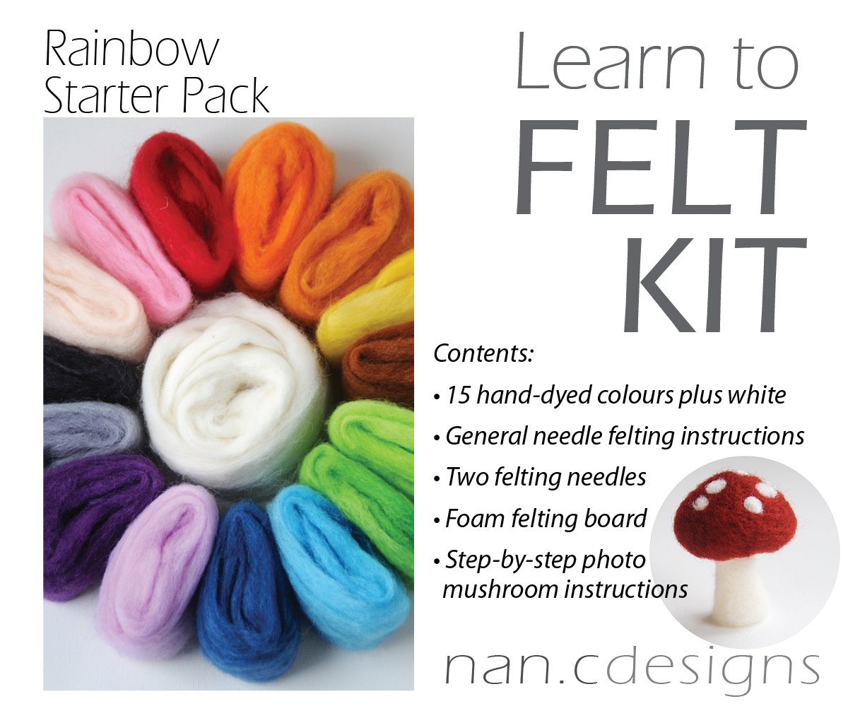 Rainbow Starter Pack - Needle Felting Kit