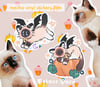 Mocha the Cat Halloween vinyl stickers 