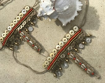 Image of 2pc SET Indian Boho Anklet Cuff