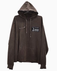 Image 1 of OVERLOCK HOODIE - GARMENT DYED - CHOCOLATE