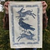 Hare and Rook tea towels