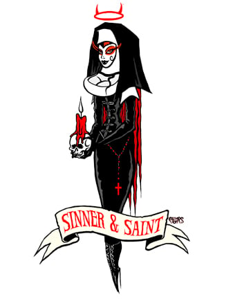Image of SINNER AND SAINT - STICKER