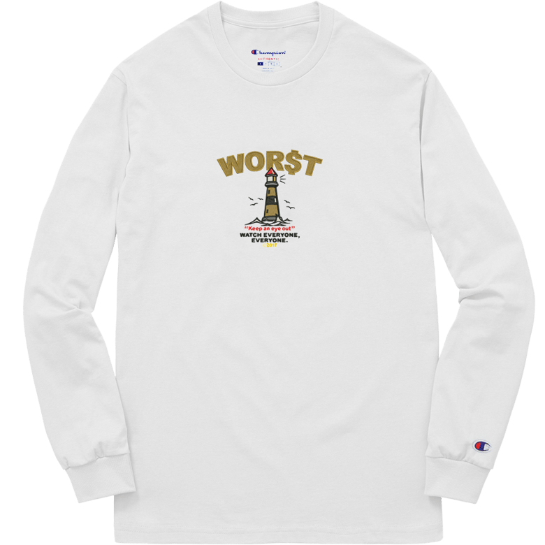 Image of WORST "EVERYONE" LS TEE WHITE