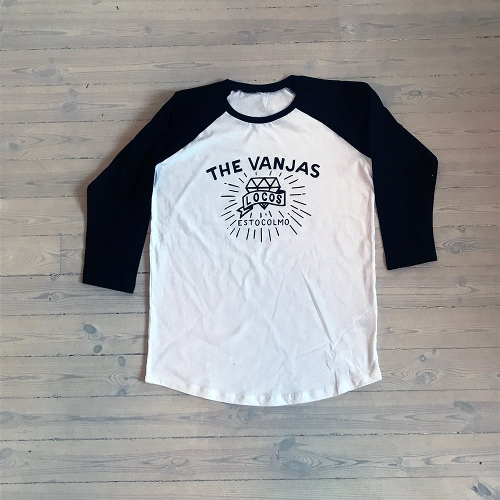 Image of The Vanjas Locos Diamond logo Two-tone 3/4 T-shirt