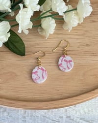 Image 4 of Breast Cancer Pink Ribbon Earrings 