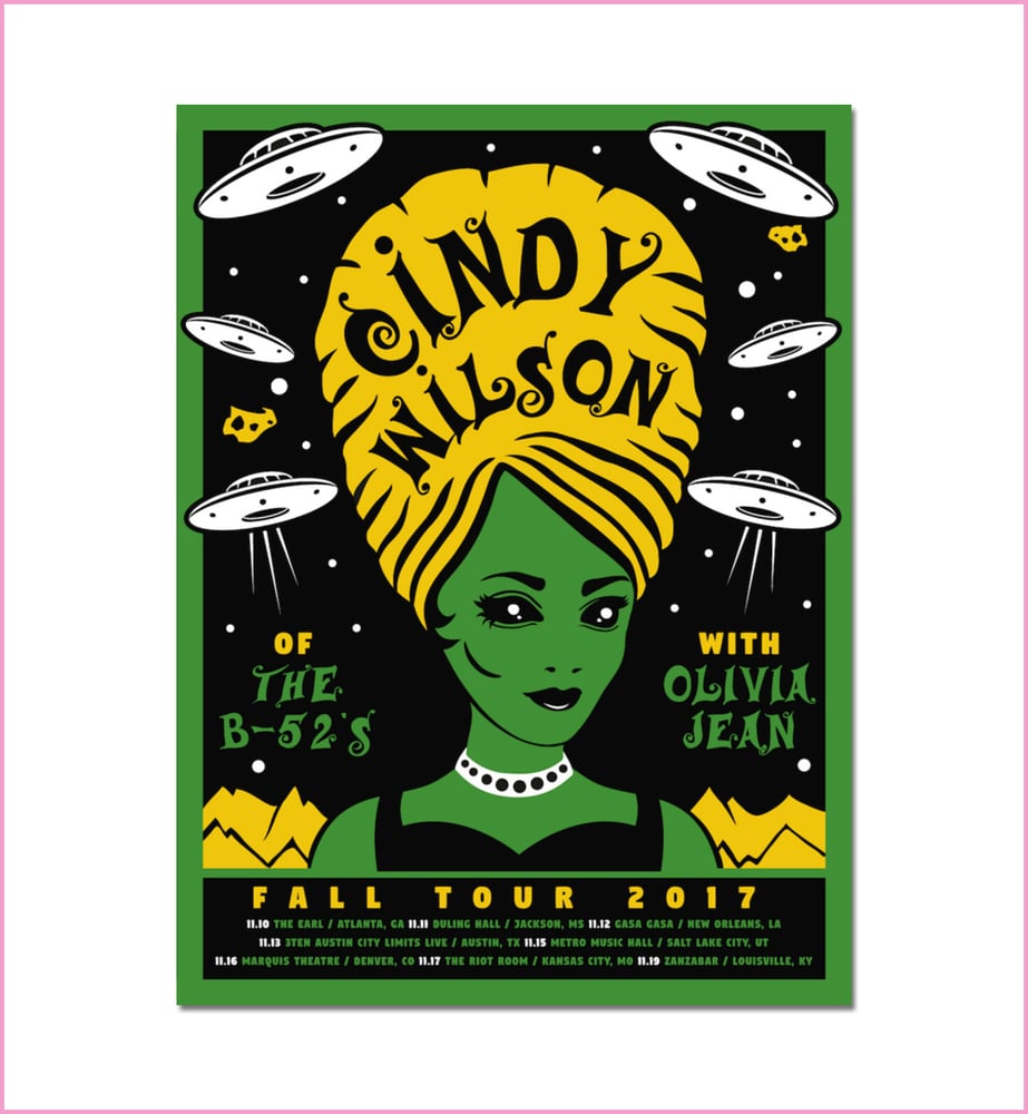 Image of Cindy Wilson Limited Fall 2017 Tour Poster