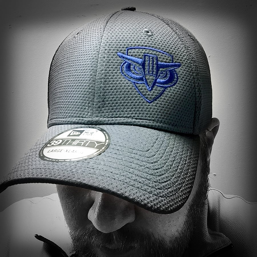Image of TBL Shield Owl Fitted Hat - Charcoal/Blue