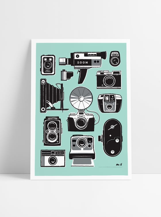 Image of Retro Camera Screen Print