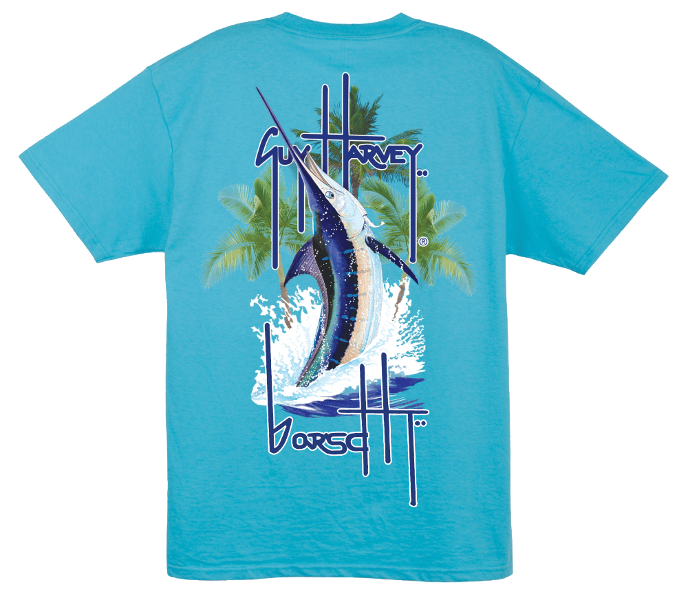 Image of Guy Harvey Pocket Tee (Aqua)