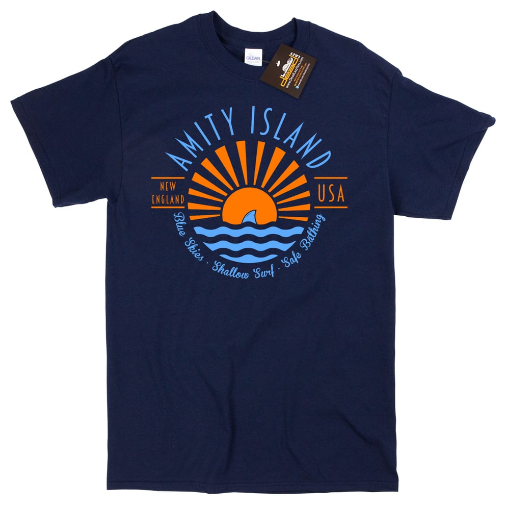 Image of Amity Island USA T-shirt - Inspired by Jaws
