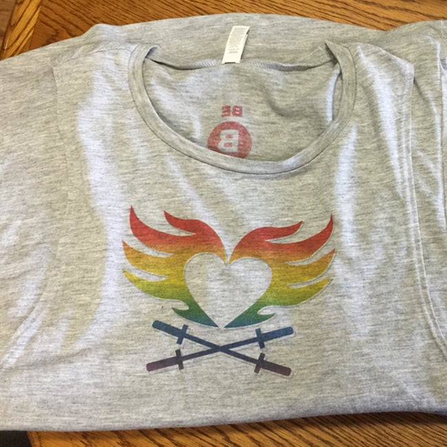 Image of Rainbow Be Brave Tank on Silver one left