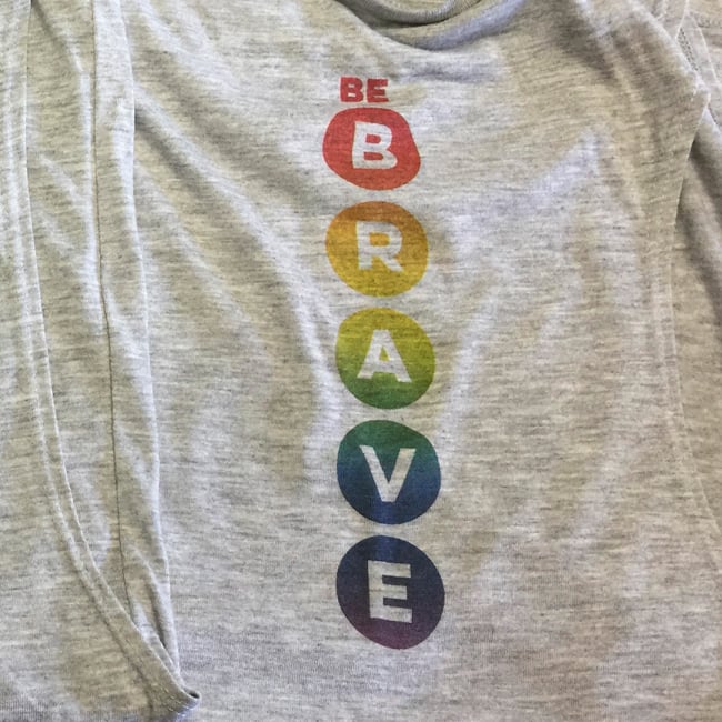 Image of Rainbow Be Brave Tank on Silver one left