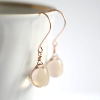 Image 5 of Beige glass drop earrings