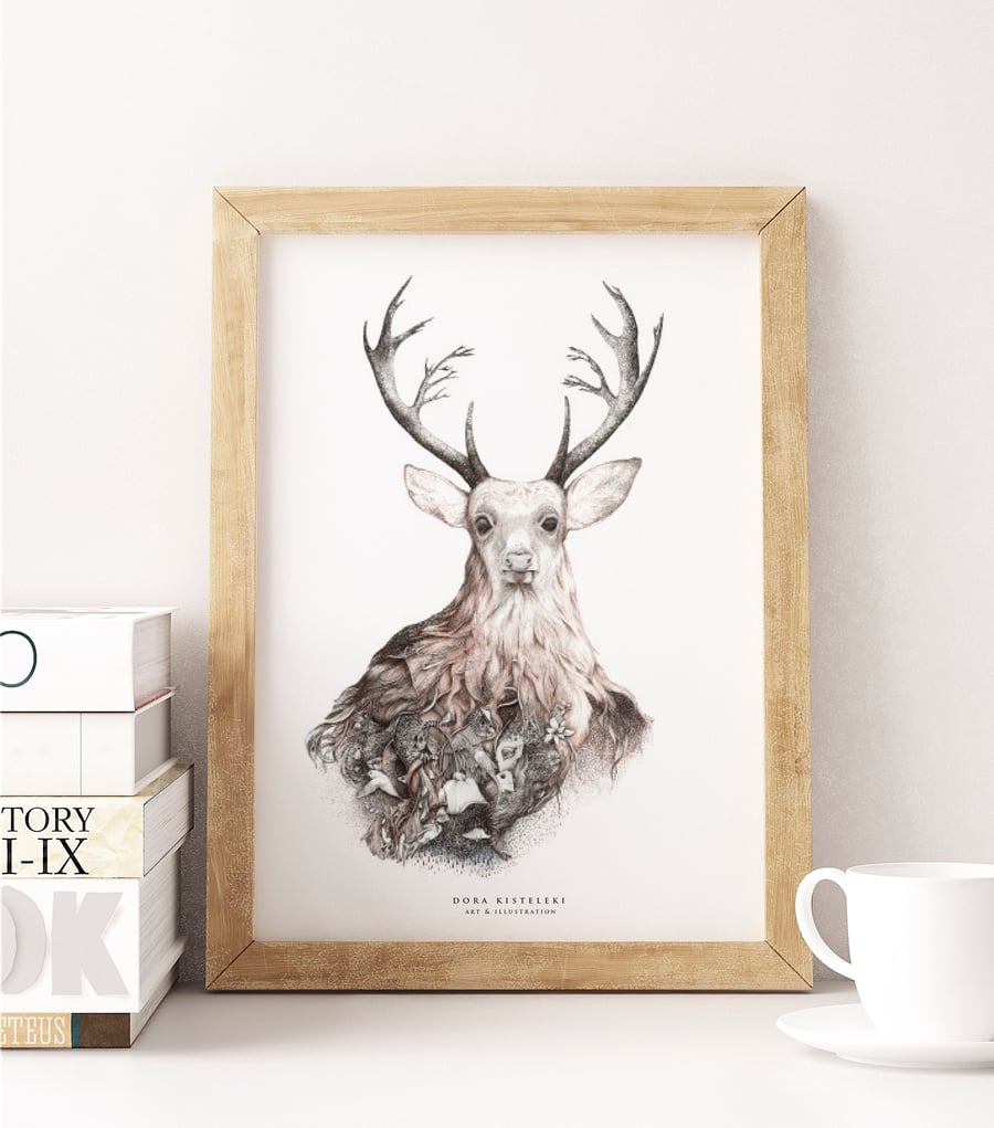 Image of Deer | Art Print on Recycled paper