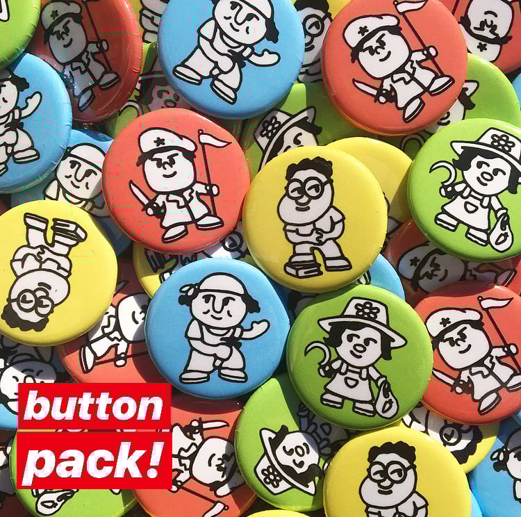 Image of HOTCARROTS FRIENDSHIP BUTTON PACK