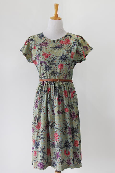 Image of SOLD Batik Print Cotton Dress