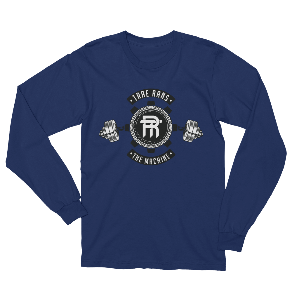 Image of Machine Long Sleeve-Blue w/ Black logo