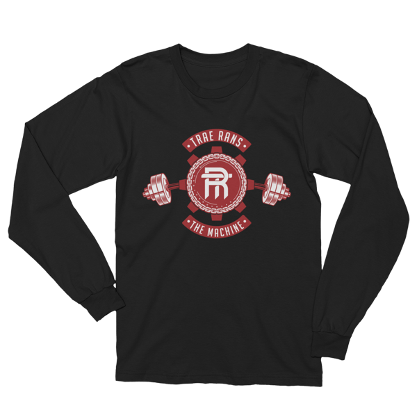 Image of Machine Long Sleeve- Black w/ Red logo