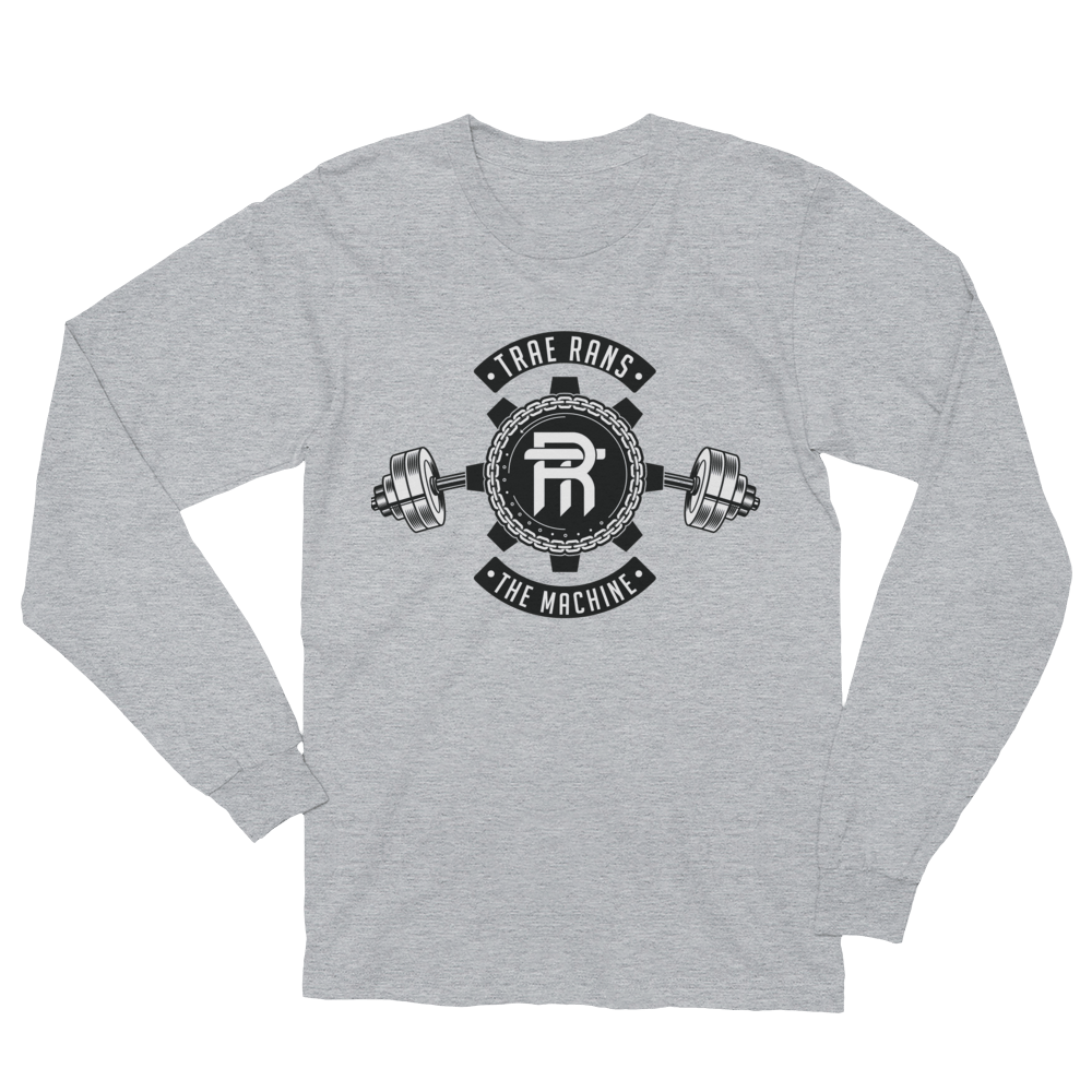 Image of Machine Long Sleeve-Grey w/ Black logo