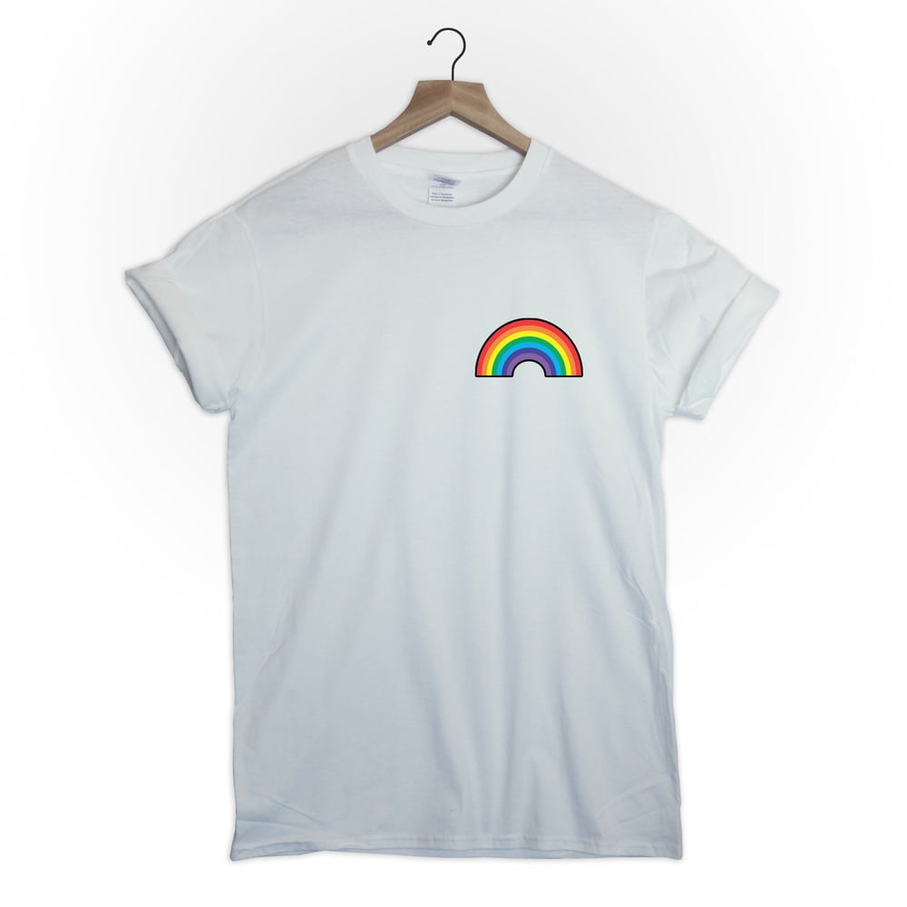 Image of Pride Rainbow T-Shirt in White