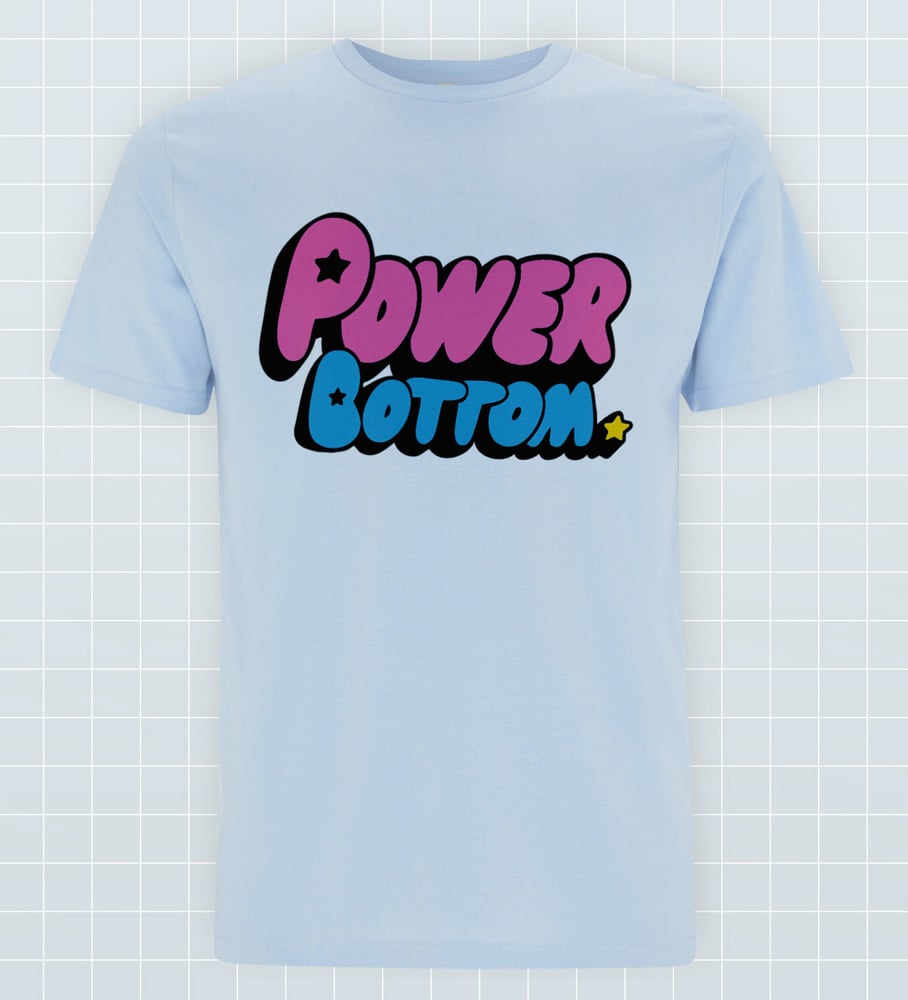 Image of PowerBottom T-Shirt in Blue