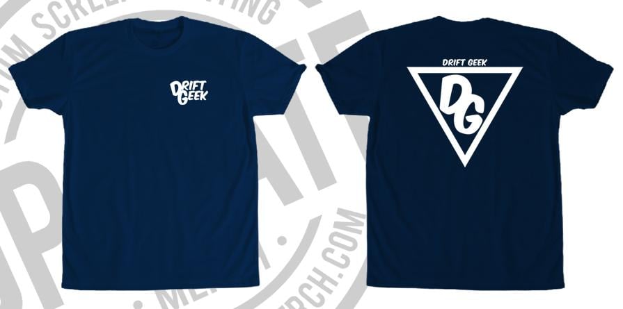 Image of Drift Geek Triangle Logo Tee (Heather Navy)