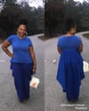 Royal blue dramatic hi-lo