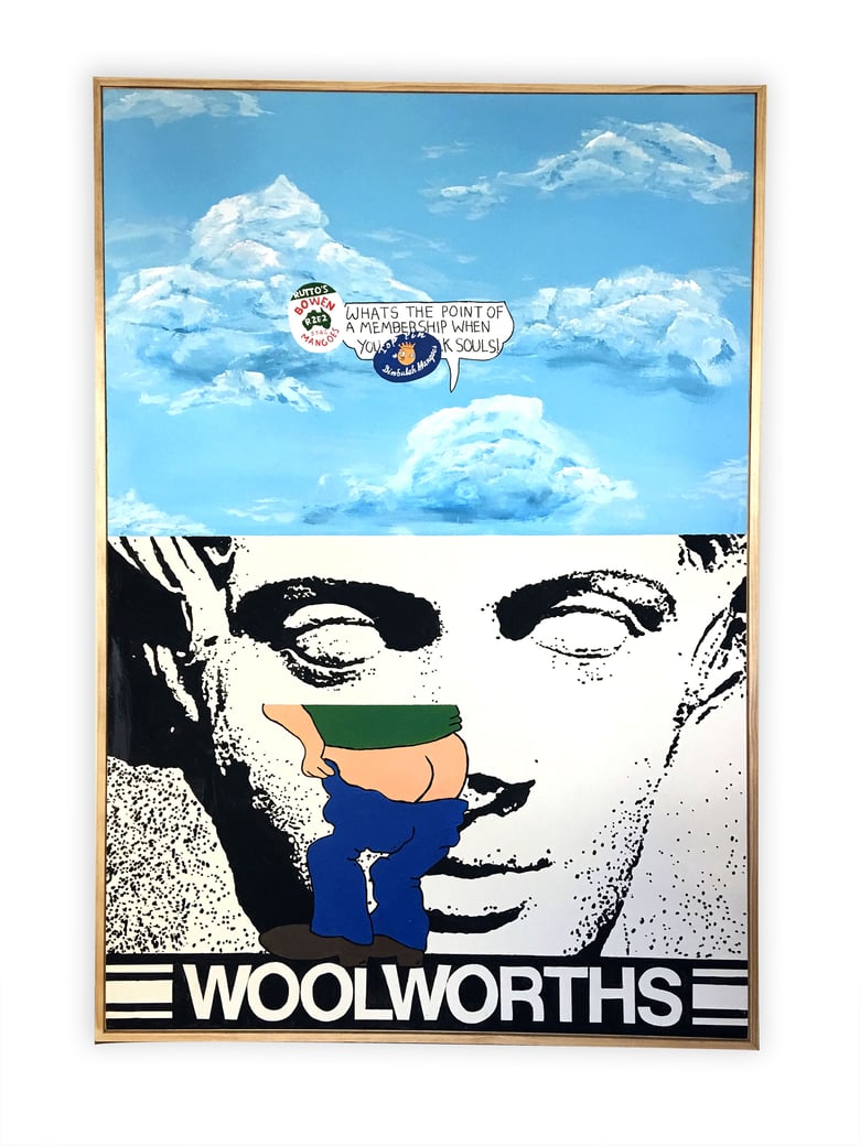 Image of Daniel R. Watkins aka Rad Dan - 'Labelled Enjoyment'. Original artwork 2018