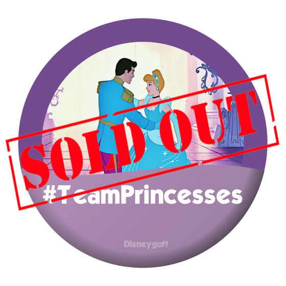 Image of #TeamPrincesses Button Badge - Cinderella