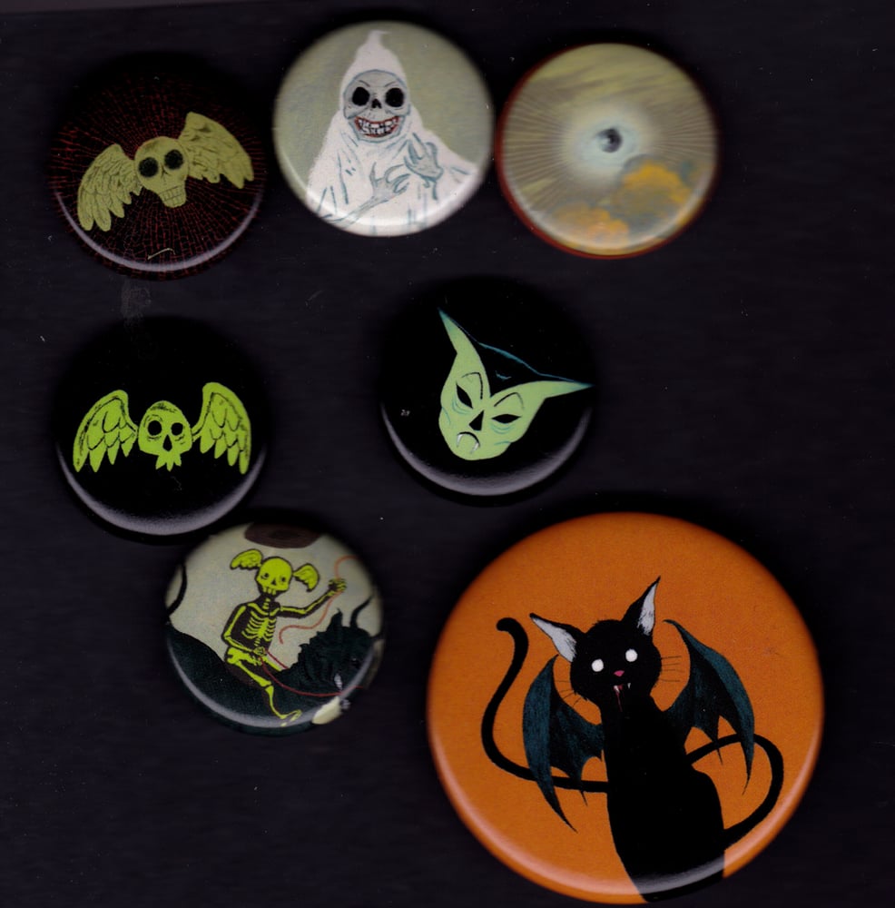Image of THE HAPPY UNDERTAKER Buttons Set 1