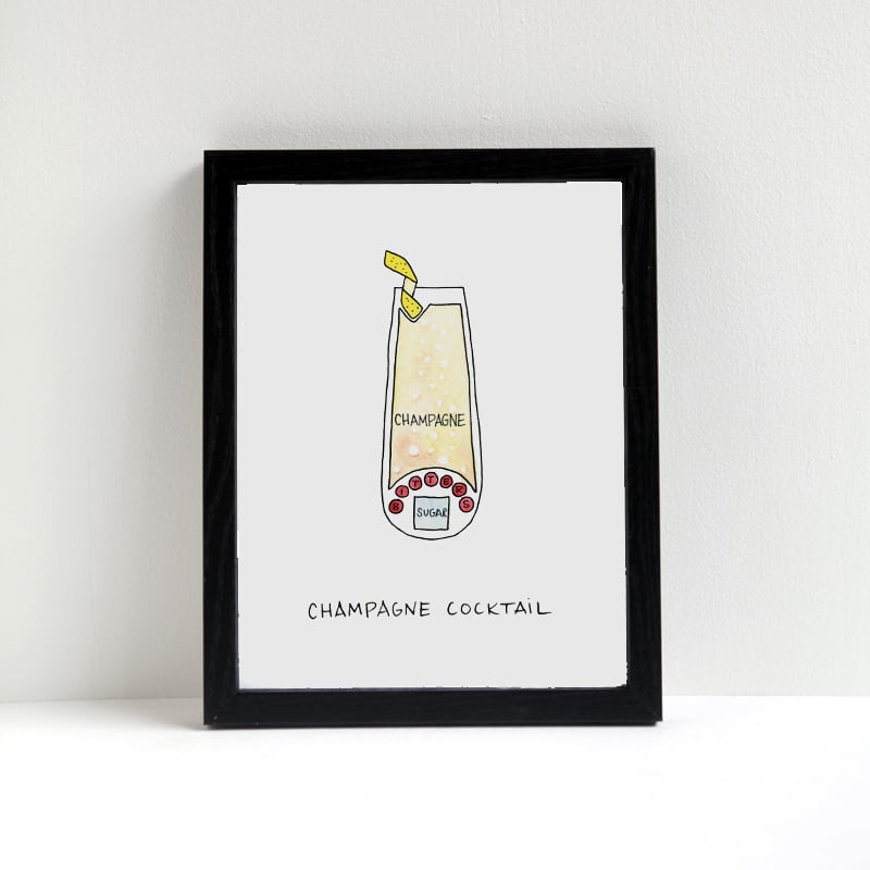 Image of Champagne Cocktail Art Print
