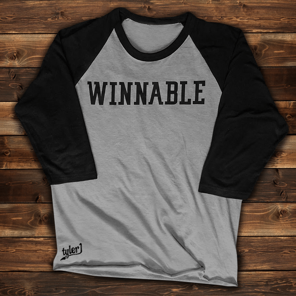Winnable Black|Gray Tee
