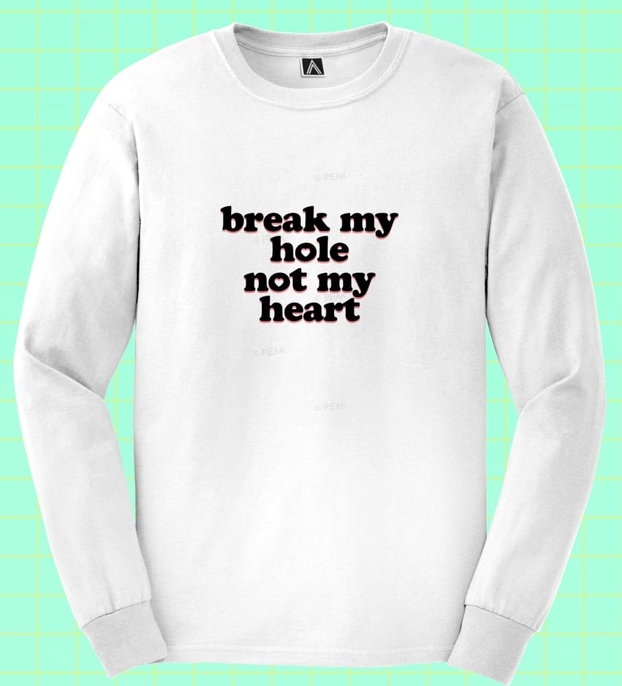 Image of Not My Heart Long Sleeve T-Shirt in White