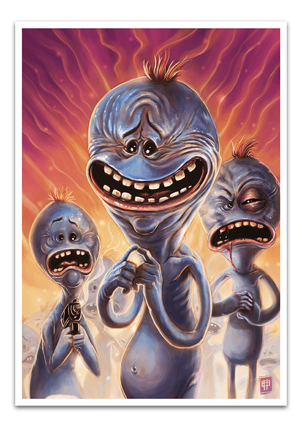 Mr Meeseeks - A3 Poster Print | Tristan Tait Illustrations