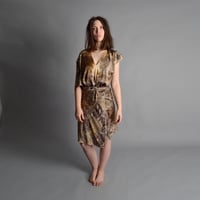 Image 3 of eco print camo kimono wrap dress