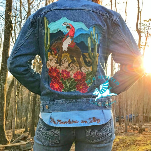 Image of Wild West Chainstitch Embroidered Jacket