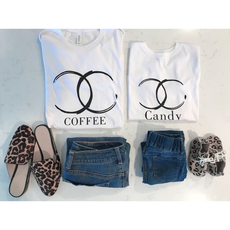 Image of Chanel and Coffee tee (kids in separate listing )