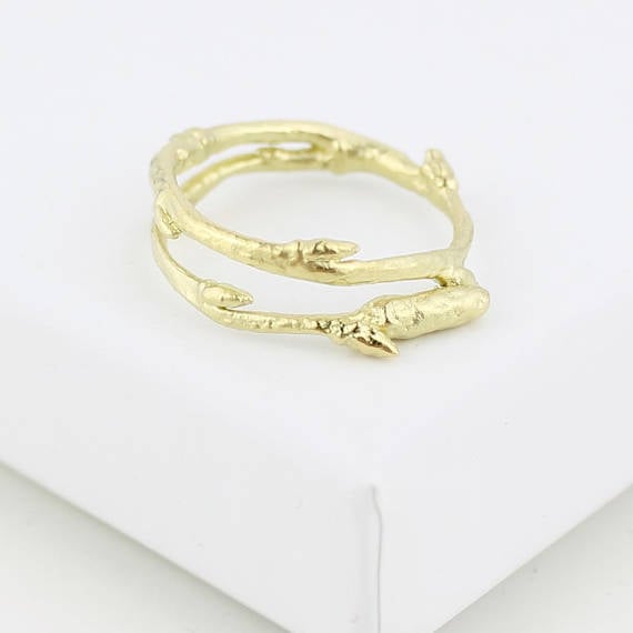 Image of 18CT GOLD ARCTIC TWIG RING