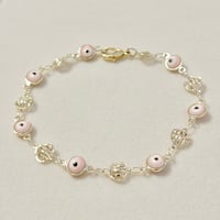 Image 1 of Evil Eye Heart Bracelet 