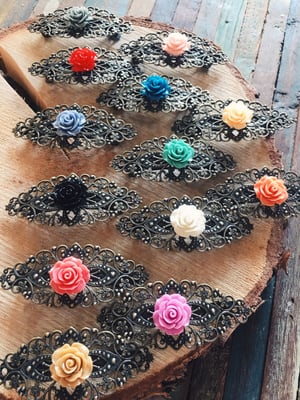 Image of Les bigs barrettes rétros avec fleurs ou illustrations