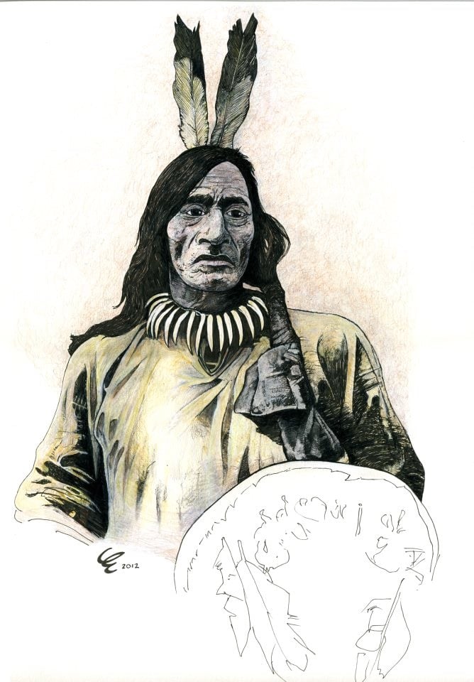 Image of 'Fool Bull', Tatanka Witko (Lakota, Sičháŋǧu Oyáte) - Signed & Numbered Print