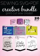 Image 1 of SEWING SVG + PDF // CREATIVE BUNDLE #1