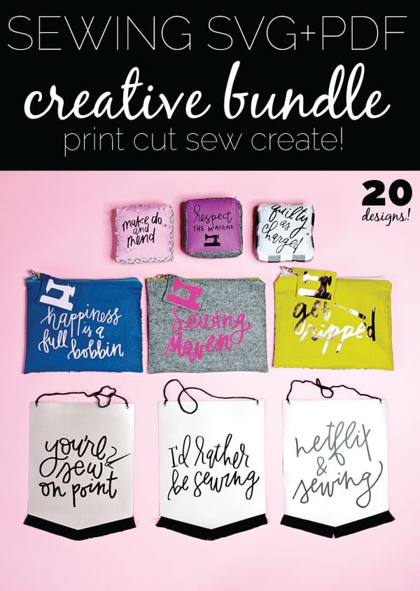 Image of SEWING SVG + PDF // CREATIVE BUNDLE #1