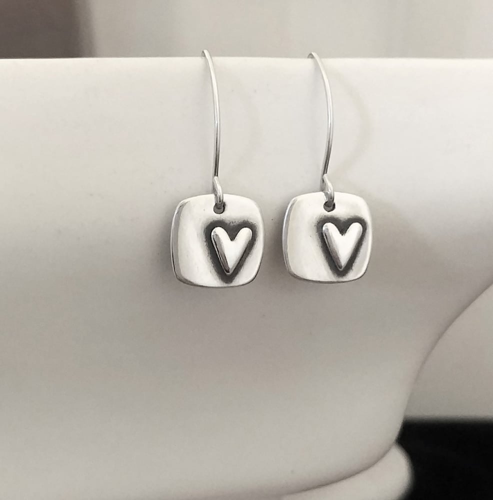 Image of Square Heart earrings