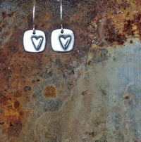Image 2 of Square Heart earrings